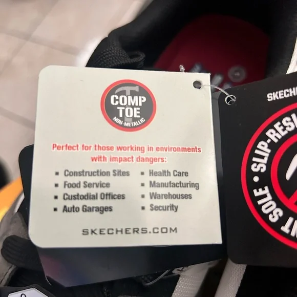 Men’s Skechers Work Black and Gray Shoes - Picture 4 of 11